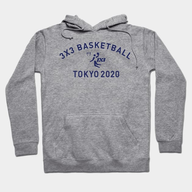 3 x 3 Basketball Olympics Tokyo 2020 Games pictograms Hoodie by Aldebaran